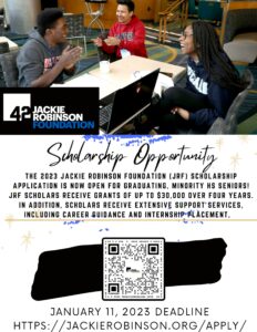 Jackie Robinson Foundation Scholarship 2023 Application is not open
