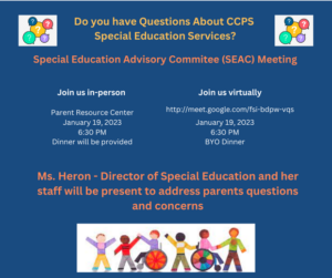 Special Education Advisory Committee Meeting