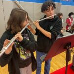 The CHS band welcomed students to the pep rally as they entered the Blanton Gym.