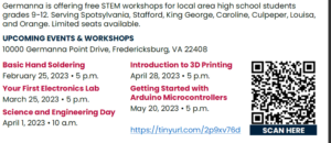 Free Stem Workshop for grades 9-12