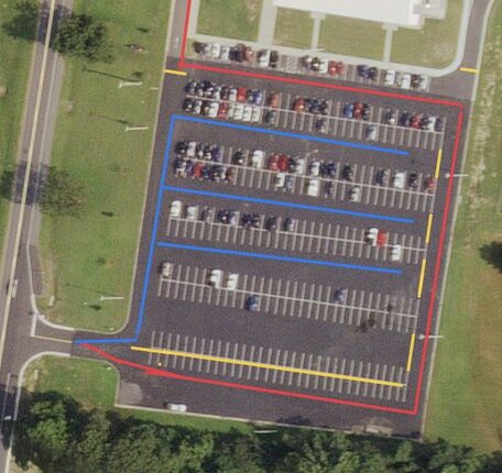Map of student drop off procedures