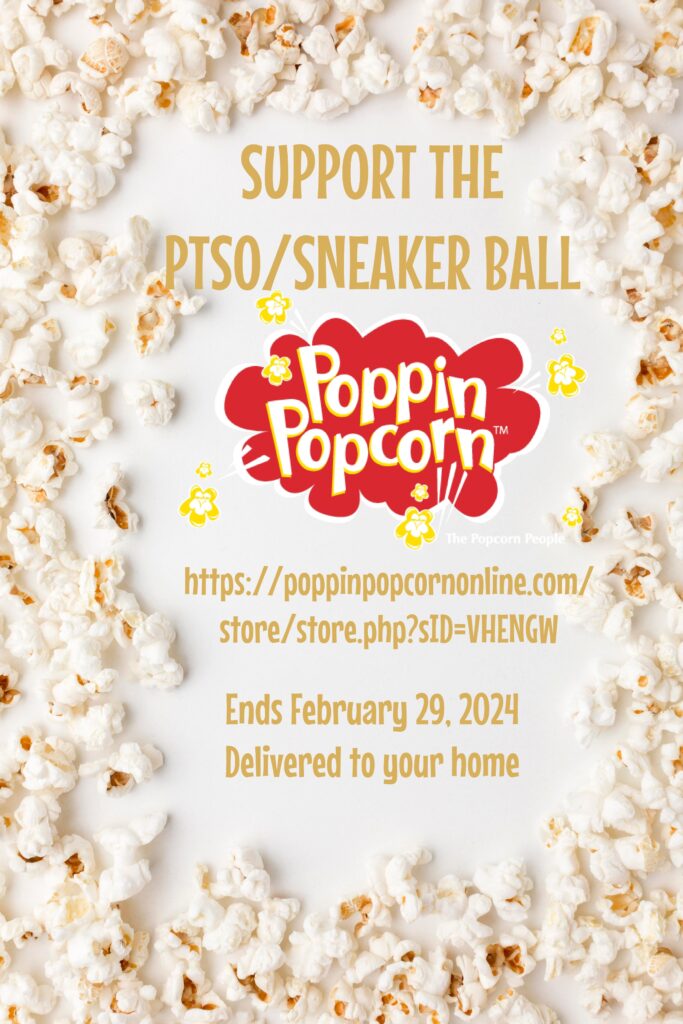 Flyer for the PTSO Popcorn fundraiser