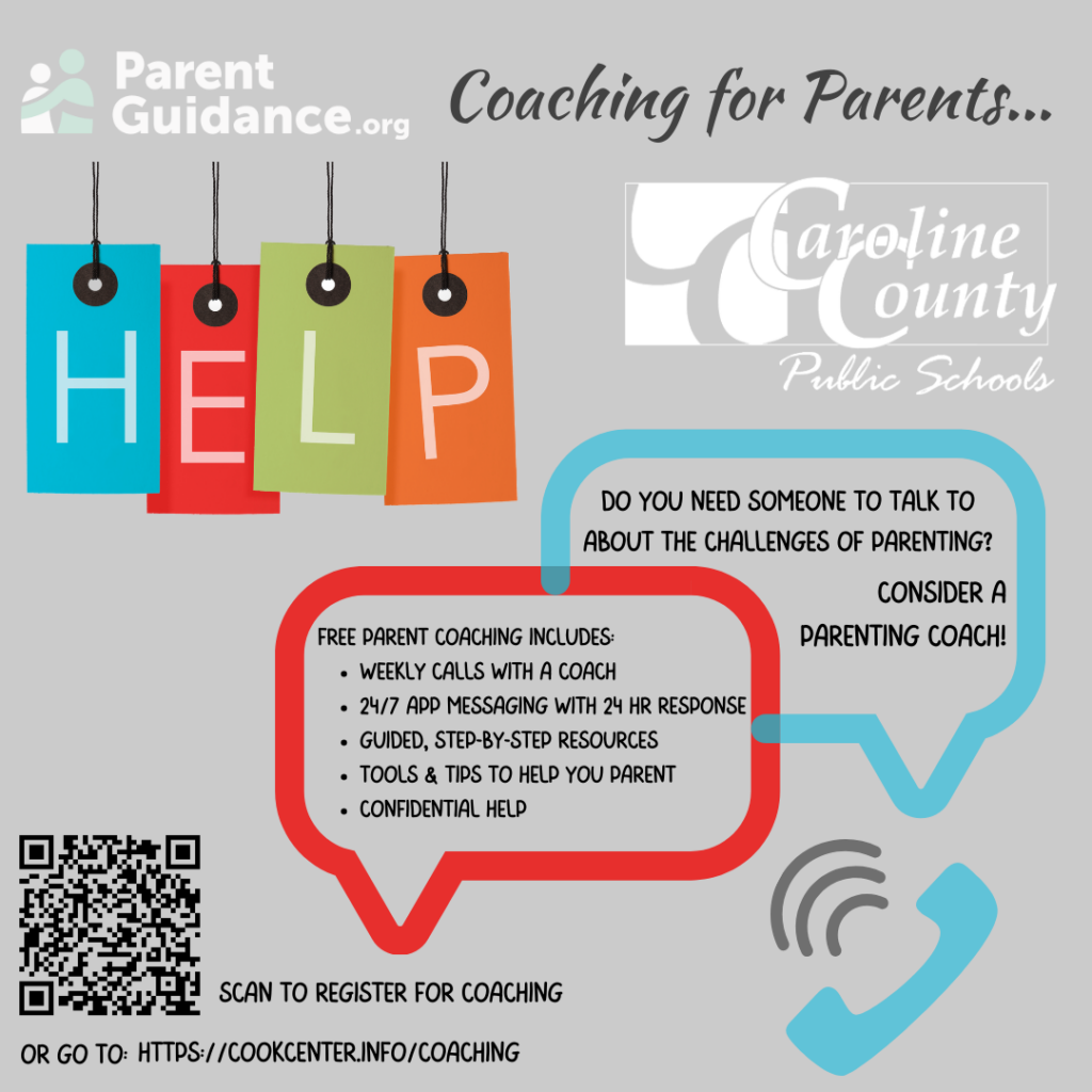 Information on free parent coaching. Register at https://cookcenter.info/coaching.