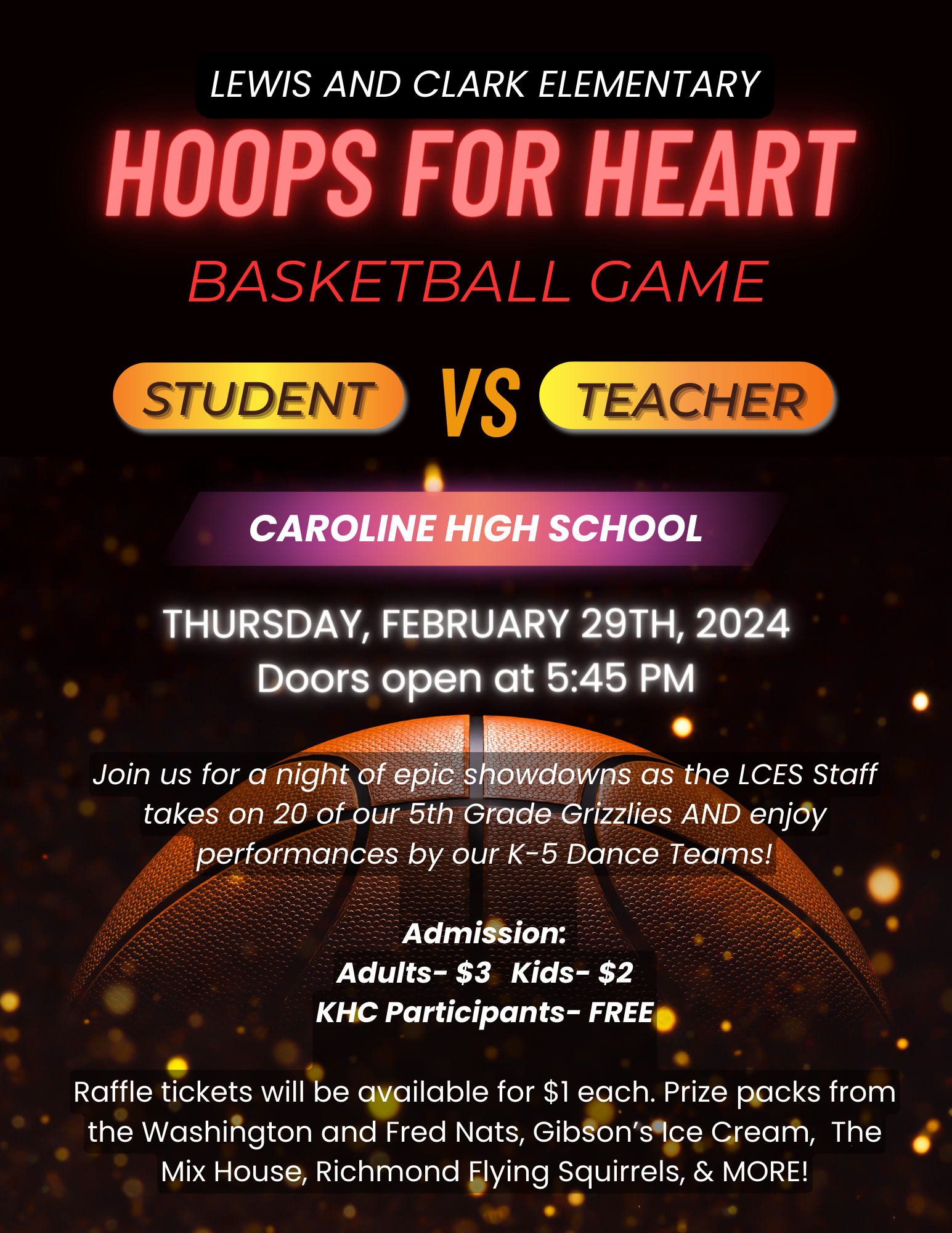 Hoops for heart basketball game