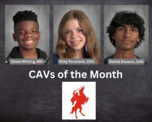 Underclassmen Cavaliers of the month