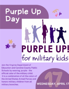Purple Up Day to support Military kids