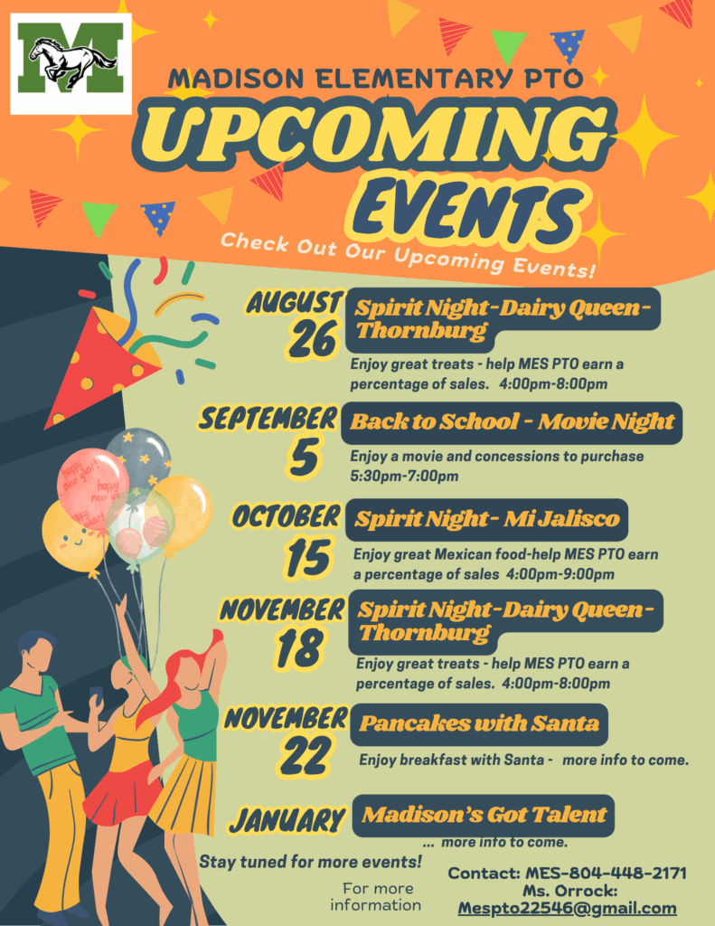 MES Upcoming Fall Events