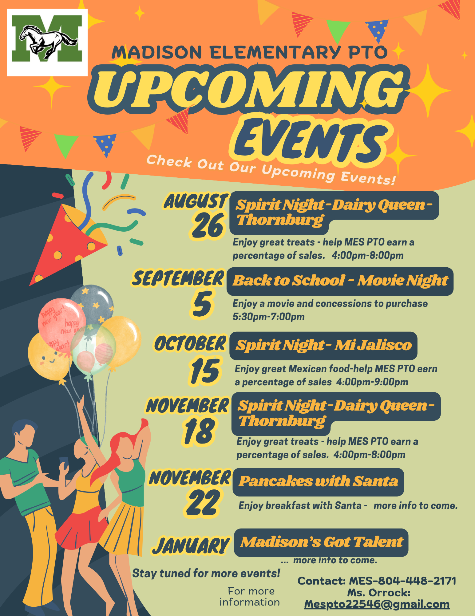MES Upcoming Fall Events