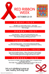 Red Ribbon Week- October 23rd to 31st